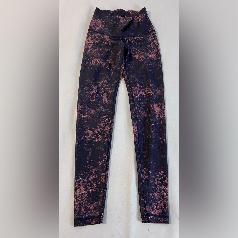 Old Navy Active Powersoft Extra‎ High Rise Leggings Sz Small Go-Dry Navy Print